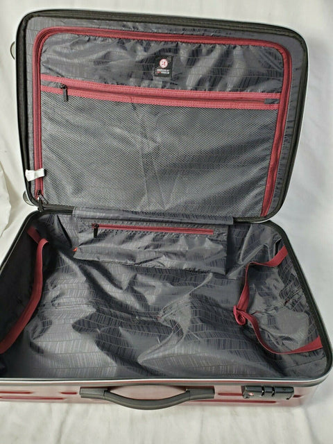 $200 Revo Rain 25" HardCase Expandable Spinner Wheel Suitcase Luggage Red