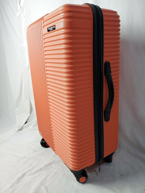 New Travelers Club Luggage Basette 24" Orange Luggage Suitcase Spinner