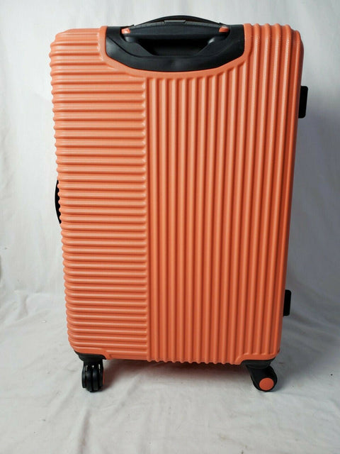 New Travelers Club Luggage Basette 24" Orange Luggage Suitcase Spinner