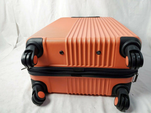 New Travelers Club Luggage Basette 24" Orange Luggage Suitcase Spinner