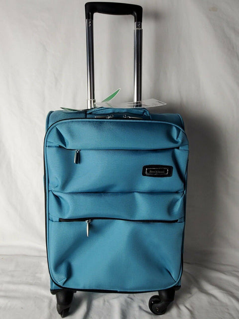 $180 New Rockland Gravity 20" Carry On Luggage Aqua Blue Suitcase Lightweight