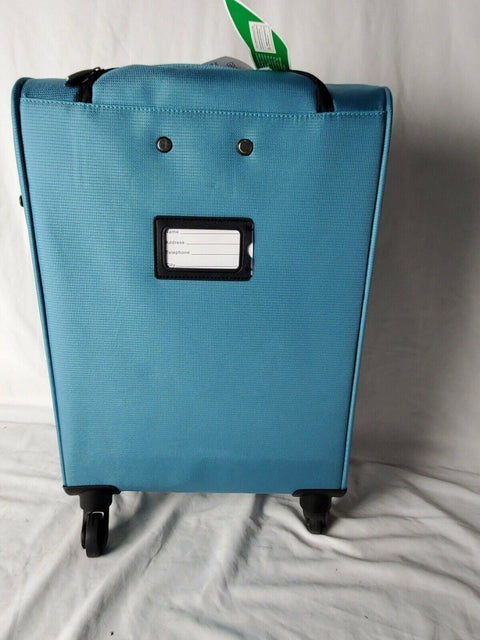 $180 New Rockland Gravity 20" Carry On Luggage Aqua Blue Suitcase Lightweight