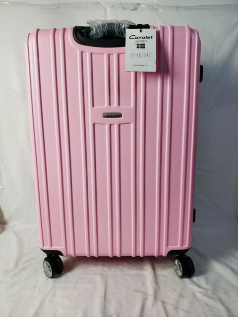 $216 CAVALET ARTIC 24" HARDSIDE SPINNER CHECKED LUGGAGE MEDIUM RED SUITCASE