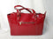 New McKlein Womens Aldora Business Tote Red Leather Hand Bag Large - evorr.com