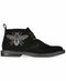 INC International Concepts Men Darius Patch Chukka Boot Suede Shoes Black 8.5 M