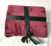 $40 New Bon Voyage Travel Plush Velvet Throw Blanket Burgundy Red