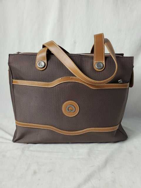 $320 New Delsey Chatelet Plus Shoulder Tote Bag Brown Large Carry On
