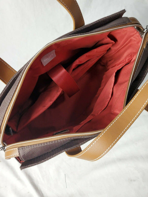 $320 New Delsey Chatelet Plus Shoulder Tote Bag Brown Large Carry On