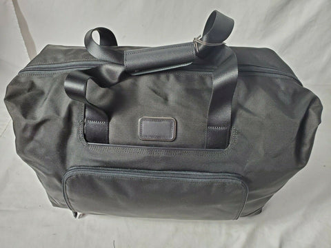 $425 New TUMI Alpha 3 Double Expansion Travel Satchel Bag Large Black Carry oN