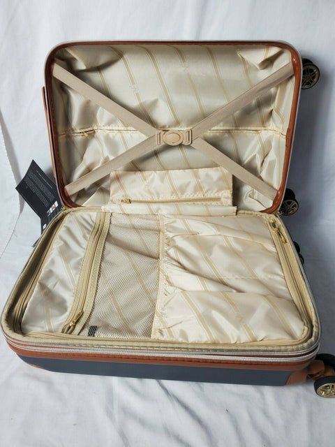 $199 New V19.69 Italia Retro 20" Expandable Hard Case Spinner Luggage Carry on