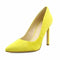 NEW Nine West Tatiana Women's Pointed Toe Suede Yellow Heels Pump Shoes 7.5 US