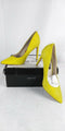 NEW Nine West Tatiana Women's Pointed Toe Suede Yellow Heels Pump Shoes 7.5 US