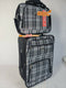 $240 New Rockland 2 PC Carry On Luggage Set Rolling Wheel Suitcase Black Plaids