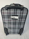 $240 New Rockland 2 PC Carry On Luggage Set Rolling Wheel Suitcase Black Plaids