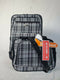 $240 New Rockland 2 PC Carry On Luggage Set Rolling Wheel Suitcase Black Plaids