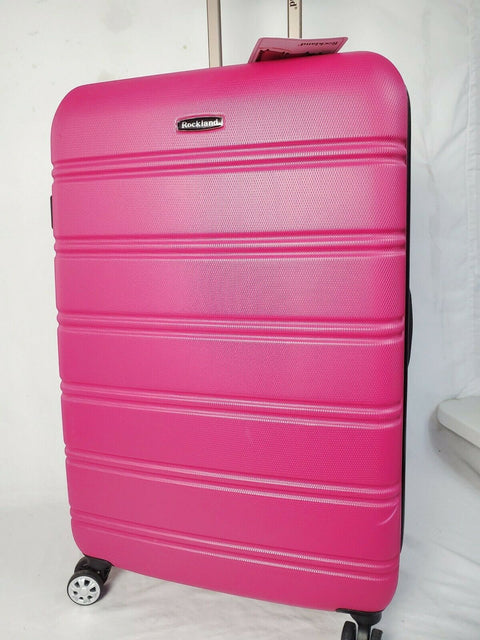 $340 New Rockland Melbourne 28" Hard Expandable Luggage Suitcase Spinner Magenta
