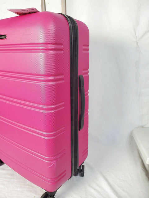 $340 New Rockland Melbourne 28" Hard Expandable Luggage Suitcase Spinner Magenta