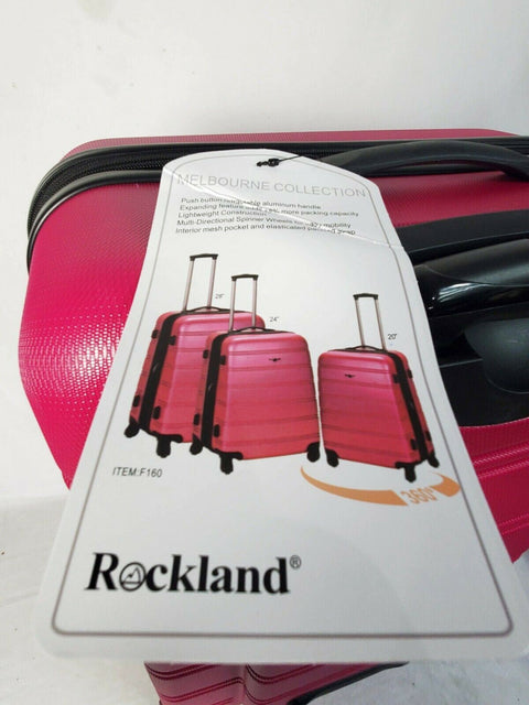 $340 New Rockland Melbourne 28" Hard Expandable Luggage Suitcase Spinner Magenta