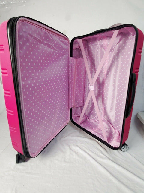 $340 New Rockland Melbourne 28" Hard Expandable Luggage Suitcase Spinner Magenta