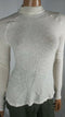 $108 Intimately Free People Women Ivory Long Sleeve High Neck Blouse Top Size S - evorr.com
