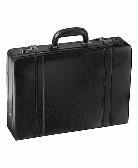 $380 NWT Mancini BUSINESS Expandable Attache Case TSA Locked Briefcase Leather