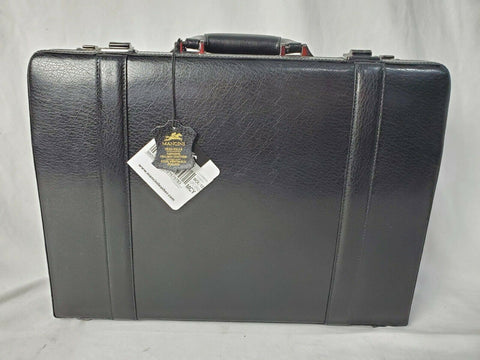 $380 NWT Mancini BUSINESS Expandable Attache Case TSA Locked Briefcase Leather