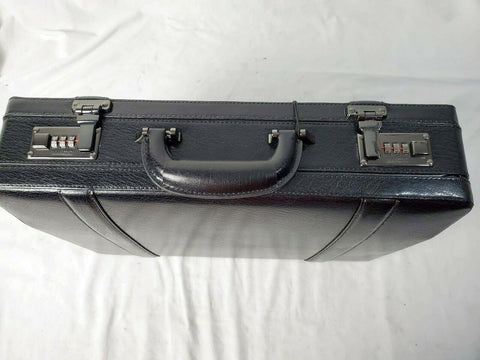 $380 NWT Mancini BUSINESS Expandable Attache Case TSA Locked Briefcase Leather
