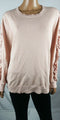 $109 Calvin Klein Women's Pink Ruffled Long Sleeve Pullover Sweater Top Plus 2X - evorr.com