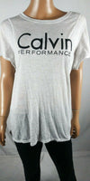 $109 Calvin Klein Women's Ivory Short Sleeve Performance Blouse Top Plus 2X - evorr.com