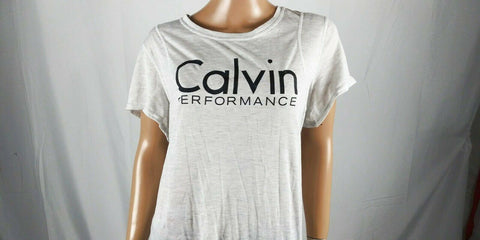 $109 Calvin Klein Women's Ivory Short Sleeve Performance Blouse Top Plus 2X - evorr.com