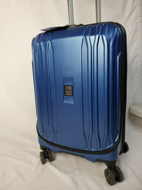 $300 New Delsey Eclipse 21" Carry-On Spinner Luggage Hardcase TSA lock Blue