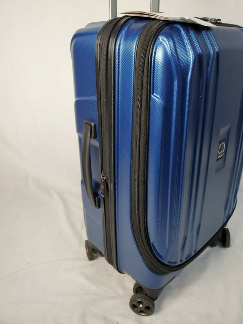 $300 New Delsey Eclipse 21" Carry-On Spinner Luggage Hardcase TSA lock Blue