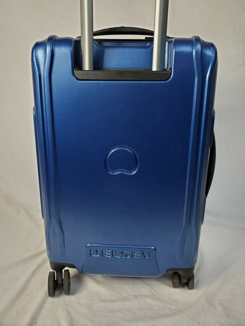 $300 New Delsey Eclipse 21" Carry-On Spinner Luggage Hardcase TSA lock Blue