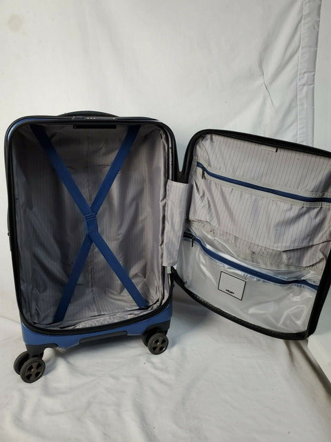 $300 New Delsey Eclipse 21" Carry-On Spinner Luggage Hardcase TSA lock Blue