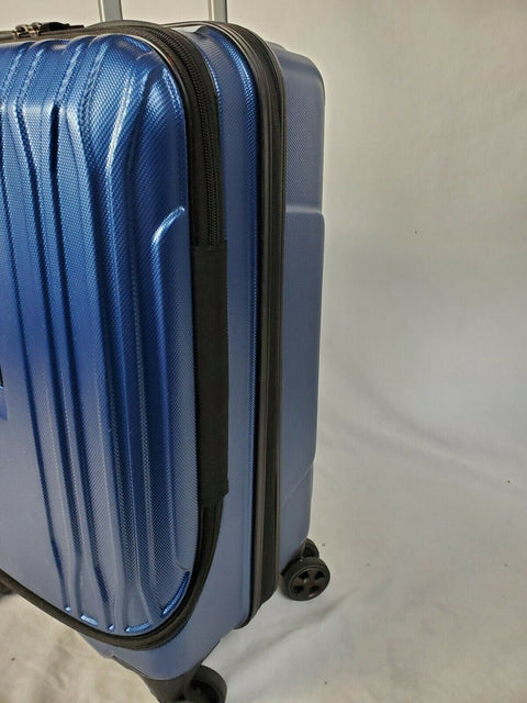 $300 New Delsey Eclipse 21" Carry-On Spinner Luggage Hardcase TSA lock Blue