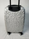 $340 Aimee Kestenberg Geo 20" Hard Expandable Carry On Spinner Luggage Silver