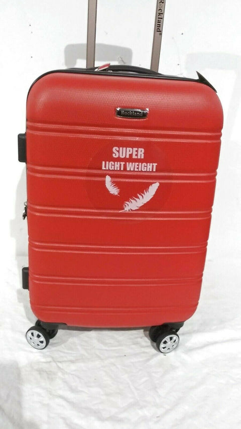 $260 New Rockland Melbourne 20" Carry On Hard Expandable Luggage Suitcase Red