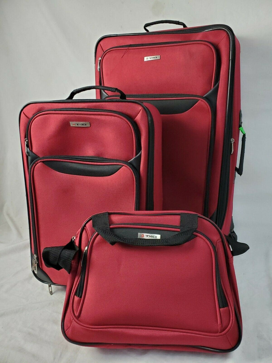 $200 TAG Travel-Collection Springfield III 3 PIECE Suitcase Luggage Se ...
