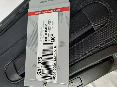 Victorinox Swiss Army Nova Frequent Flyer Soft 22" Carry On Luggage Black - evorr.com