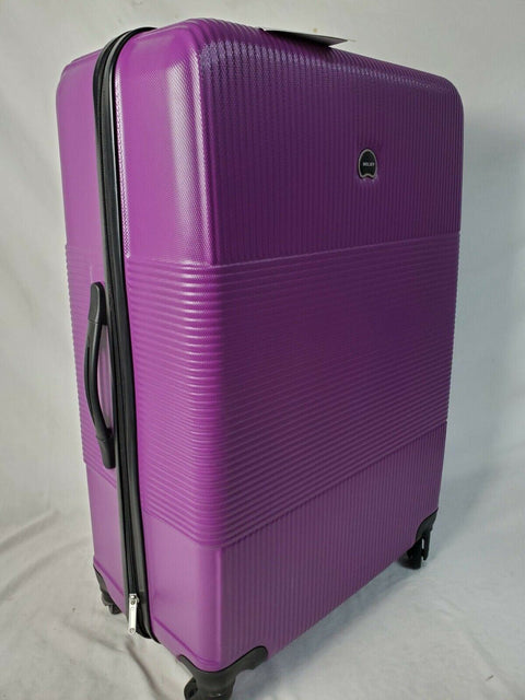 $480 New Delsey Groove DLX Spinner 29" Luggage Suitcase Hard Case Purple Upright