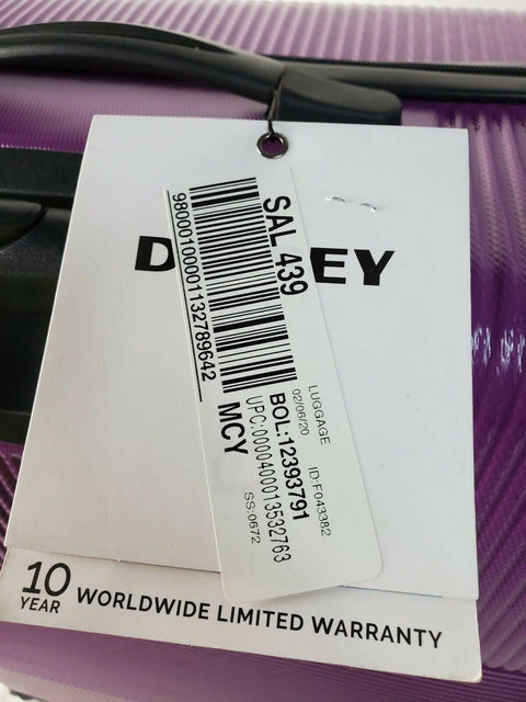 $480 New Delsey Groove DLX Spinner 29" Luggage Suitcase Hard Case Purple Upright