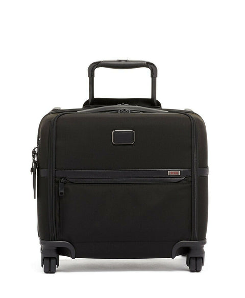 $775 New TUMI Alpha 3 Compact 4 Wheeled Briefcase Spinner Luggage Black Carry On