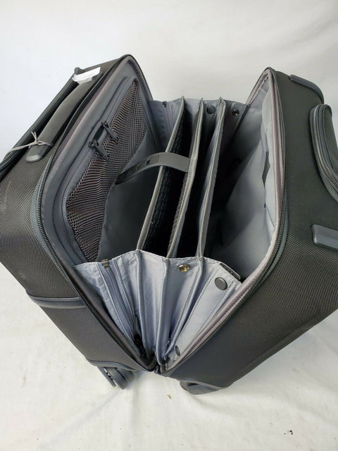 $775 New TUMI Alpha 3 Compact 4 Wheeled Briefcase Spinner Luggage Black Carry On