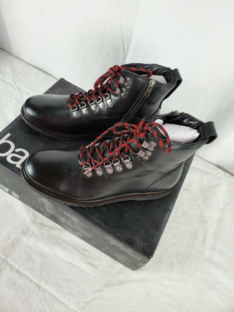$109 New Bar III Men's Whitaker Leather Boots Lace Up Black Size 9 US - evorr.com
