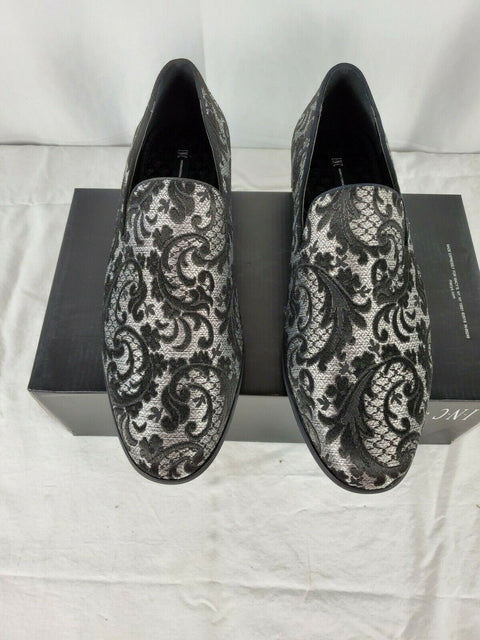 Inc International Concepts Mens Black Paisley Birch Brocade Loafers Slip-On 12 - evorr.com