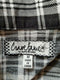 New Crave Fame Women's Long Sleeve Black Plaids Blouse Top Knot Front Size M - evorr.com