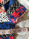 Tommy Hilfiger Women Short Sleeve Multi Print T-Shirt Blouse Top V-Neck Size M - evorr.com