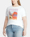 Lauren Ralph Lauren Women Short Sleeve Graphic Embellished Blouse Top Plus 2X