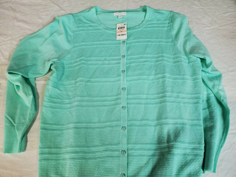Charter Club Women Long Sleeve Textured Button Cardigan Sweater Top Plus Size 2X - evorr.com