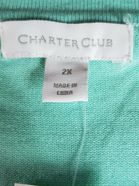 Charter Club Women Long Sleeve Textured Button Cardigan Sweater Top Plus Size 2X - evorr.com